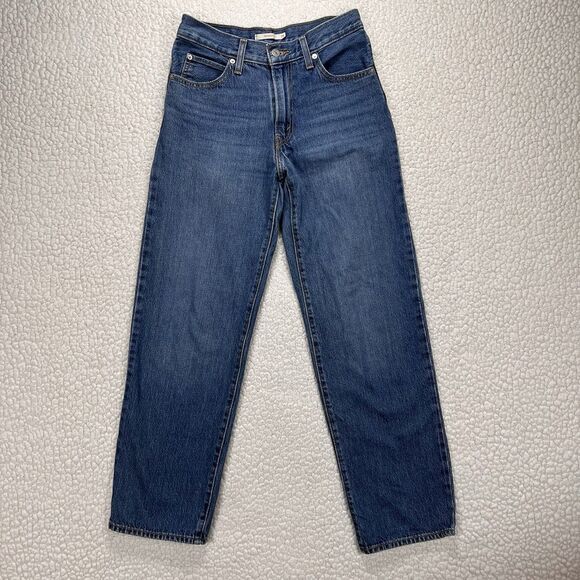 Levi’s 94 Baggy Jeans Women’s 26 (Actual 27x30) Blue Grunge Y2K Retro Streetwear - Picture 2 of 12